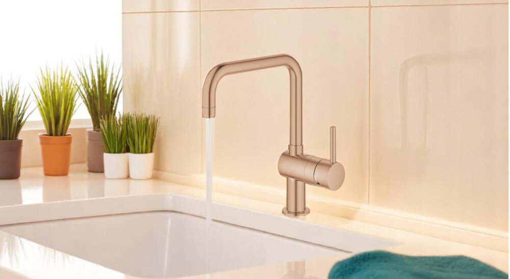 Bateria GROHE Minta 32488DL0 obrotowa wylewka wygoda płynna praca ceramiczna głowica kolory Zasięg wylewka Wymiary Wysokość