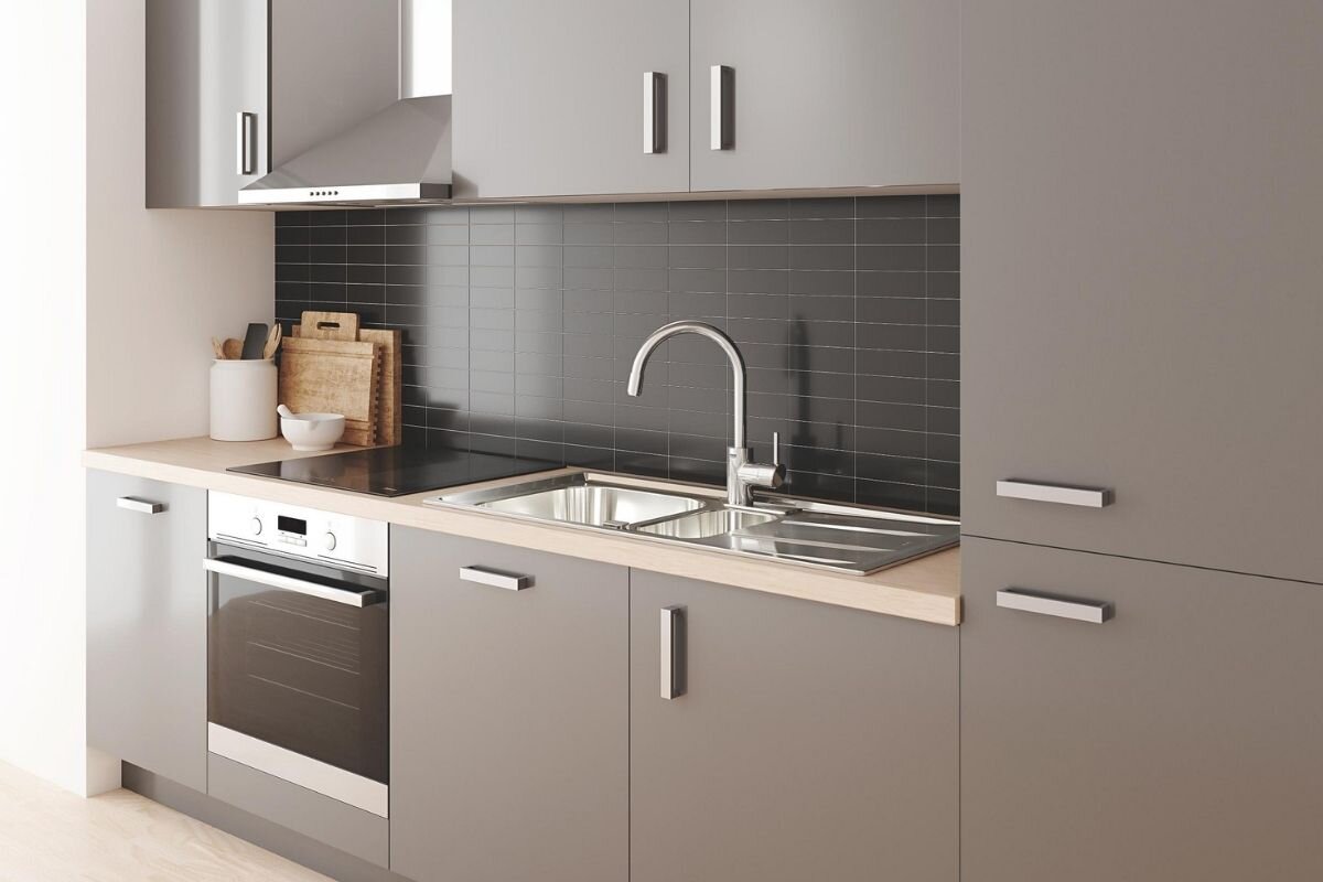 BATERIA KUCHENNA GROHE CONCETTO 32663003 CHROM Porównanie dwóch rodzajów strumienia wody: laminarnego i prysznicowego kuchnia funkcjonalność komfort GROHE Concetto wysoka wylewka obrót 360° wyciągana EasyDock strumień perlator prysznicowy