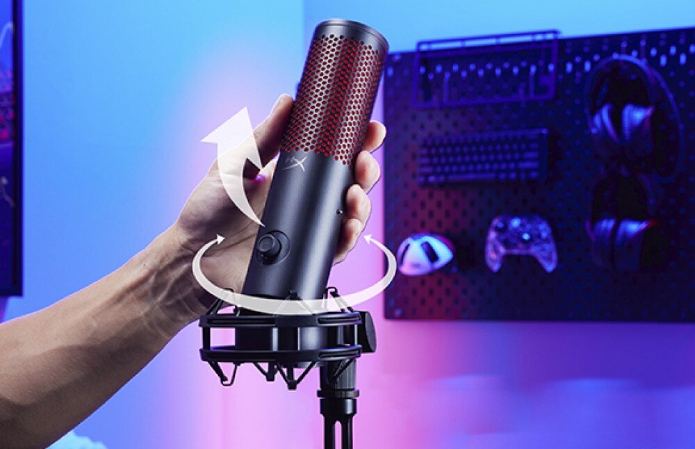 Mikrofon HYPERX QuadCast 2 uchwyt mocowanie kompatybilność