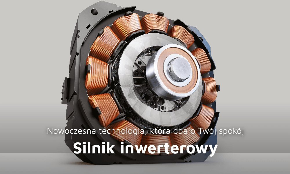 SUSZARKA BEKO B5T692411WBPBB wizualizacja silnik napęd energooszczędność cicha praca 63 dB dłuższa żywotność