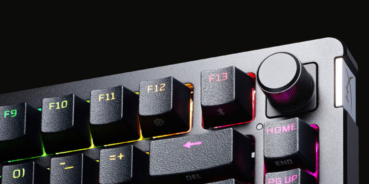 HYPERX Alloy Rise 75 Dedykowane przyciski przewijanie, odtwarzanie i pauzowanie Pokrętło głośności regulację dźwięku wyciszenie - pokrętło multimediów