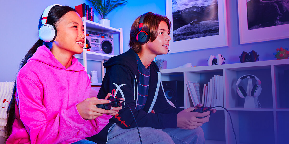 HYPERX Cloud Mini lekkiej konstrukcji (132 g) graczy w wieku 8–12 lat - słuchawki na głowach dzieci