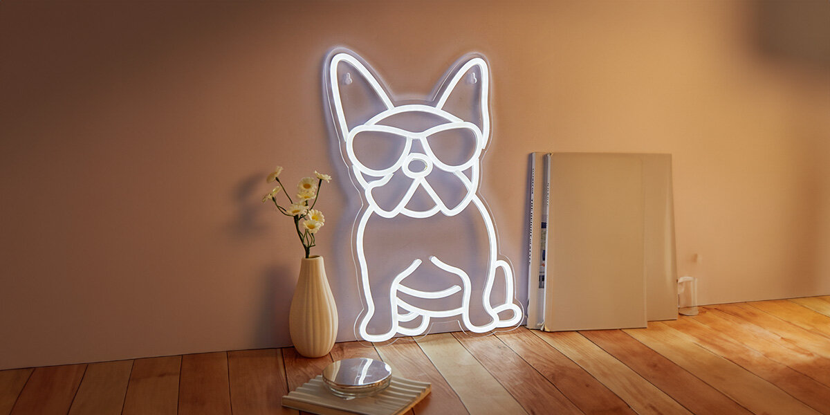 Neon LED MANTA Pies