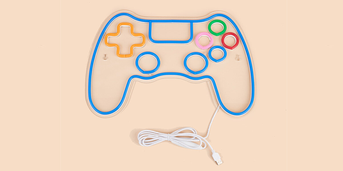 Neon LED MANTA Gamepad USB-A komputera, powerbanku czy ładowarki szybkie i proste