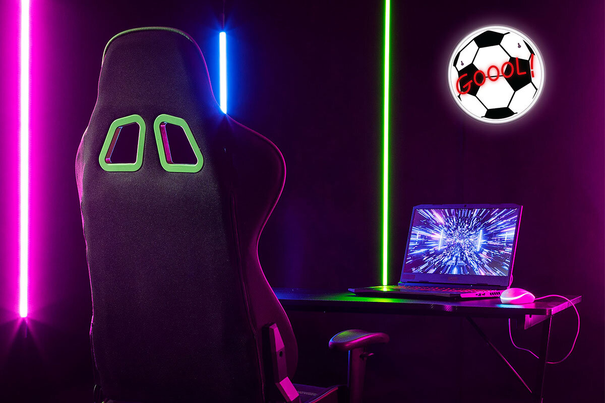 Neon LED MANTA Pilka