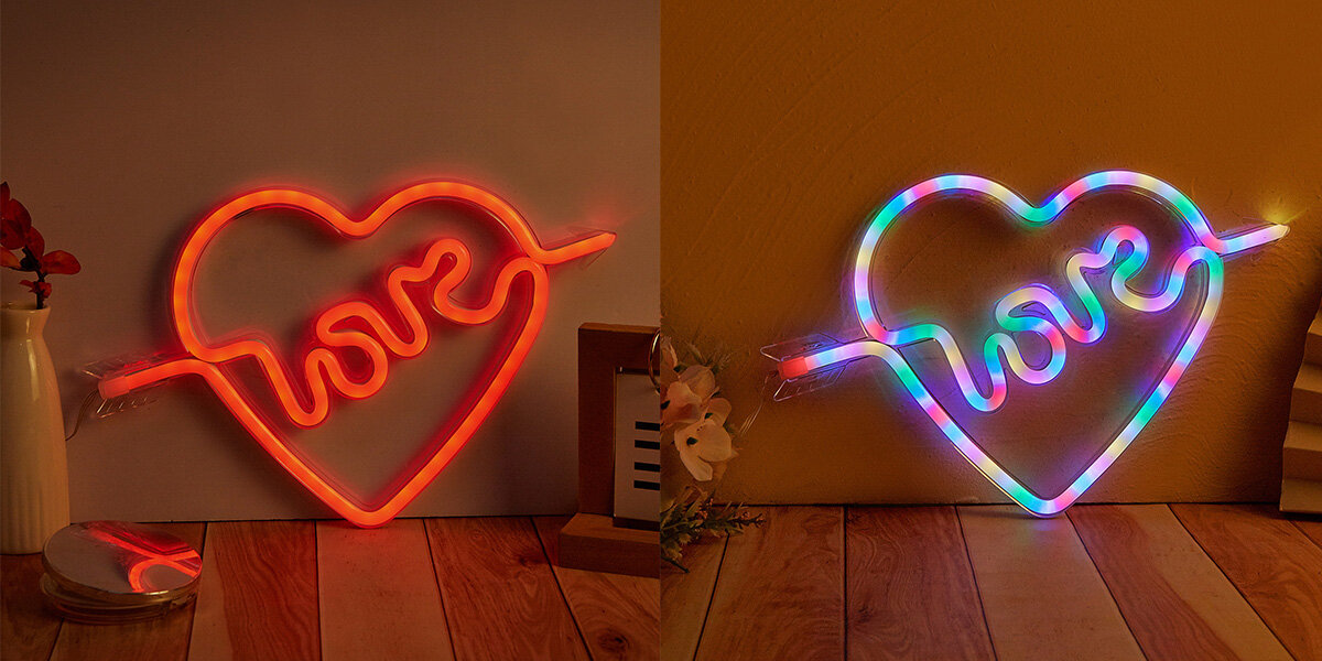 Neon LED MANTA Serce