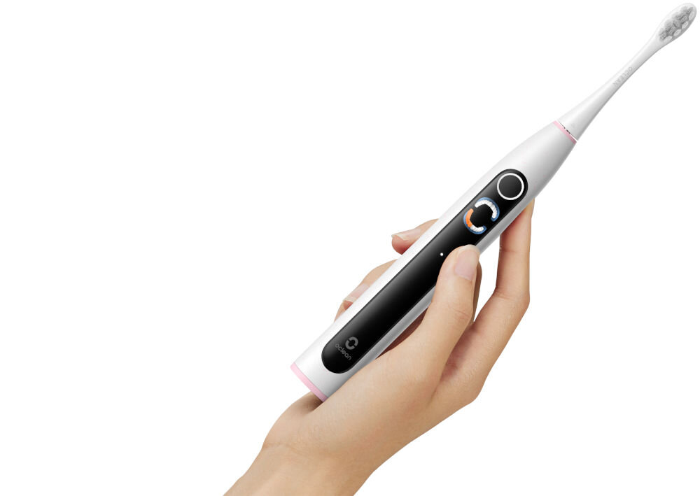 Szczoteczka soniczna OCLEAN X Lite Szary wbudowany wskaźnik poziomu baterii gotowa do użycia pełne naładowanie 180 minut do 40 dni działania rozwiązanie na co dzień podczas dłuższych podróży czyste zęby