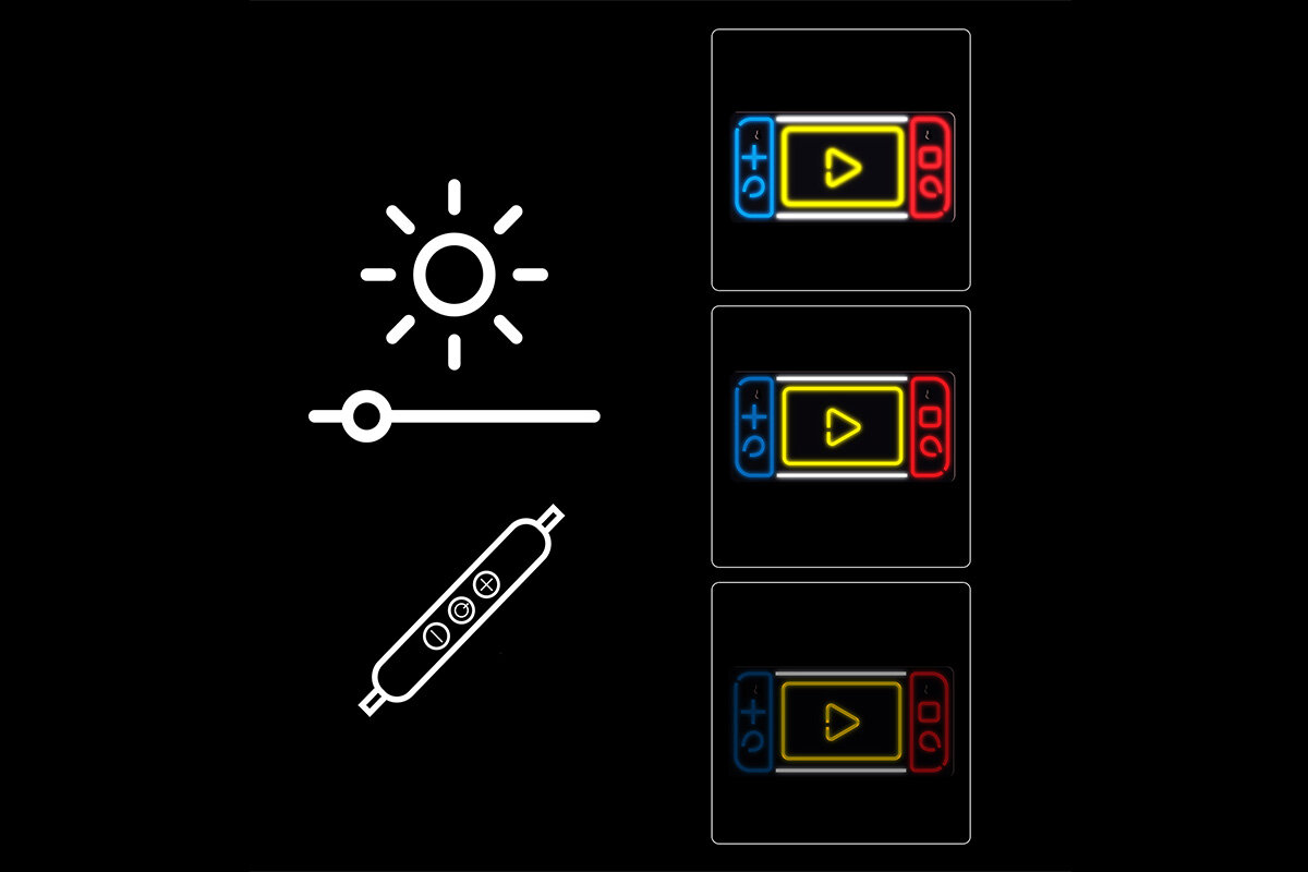 Neon LED MANTA Konsola włącznikowi regulatorowi jasności dostosować światło 2-metrowy kabel