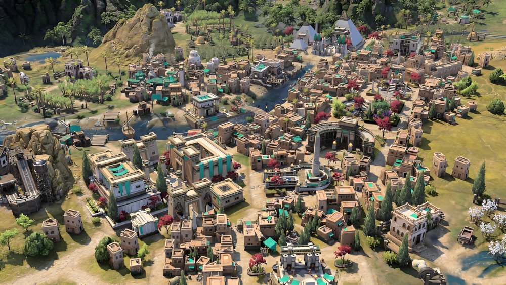 Gra Sid Meier's Civilization VII swoje imperium epoki historii ludzkości pełna szczegółów opowieść cywilizacjami zasobami terenami systemami