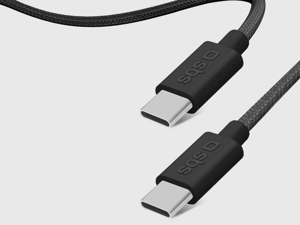 Kabel USB-C umożliwia transfer danych z prędkością 10 Gbps, jednocześnie ładując urządzenie.