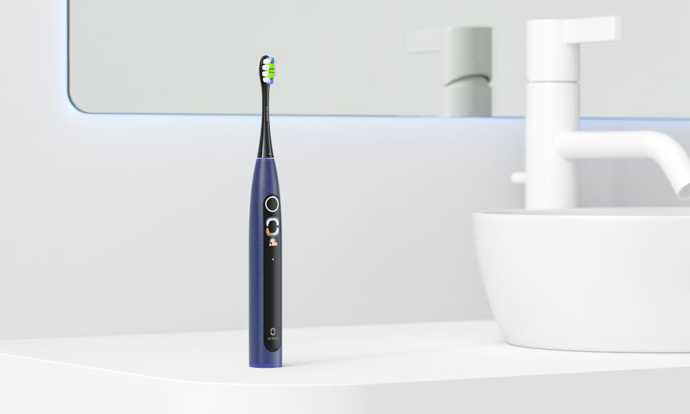Szczoteczka soniczna OCLEAN X Lite Niebieski 5 trybów pielęgnacji delikatne czyszczenie intensywne wybielanie pielęgnacja wrażliwych dziąseł różnorodność dostępnych trybów skuteczna przyjemna higiena jamy ustnej