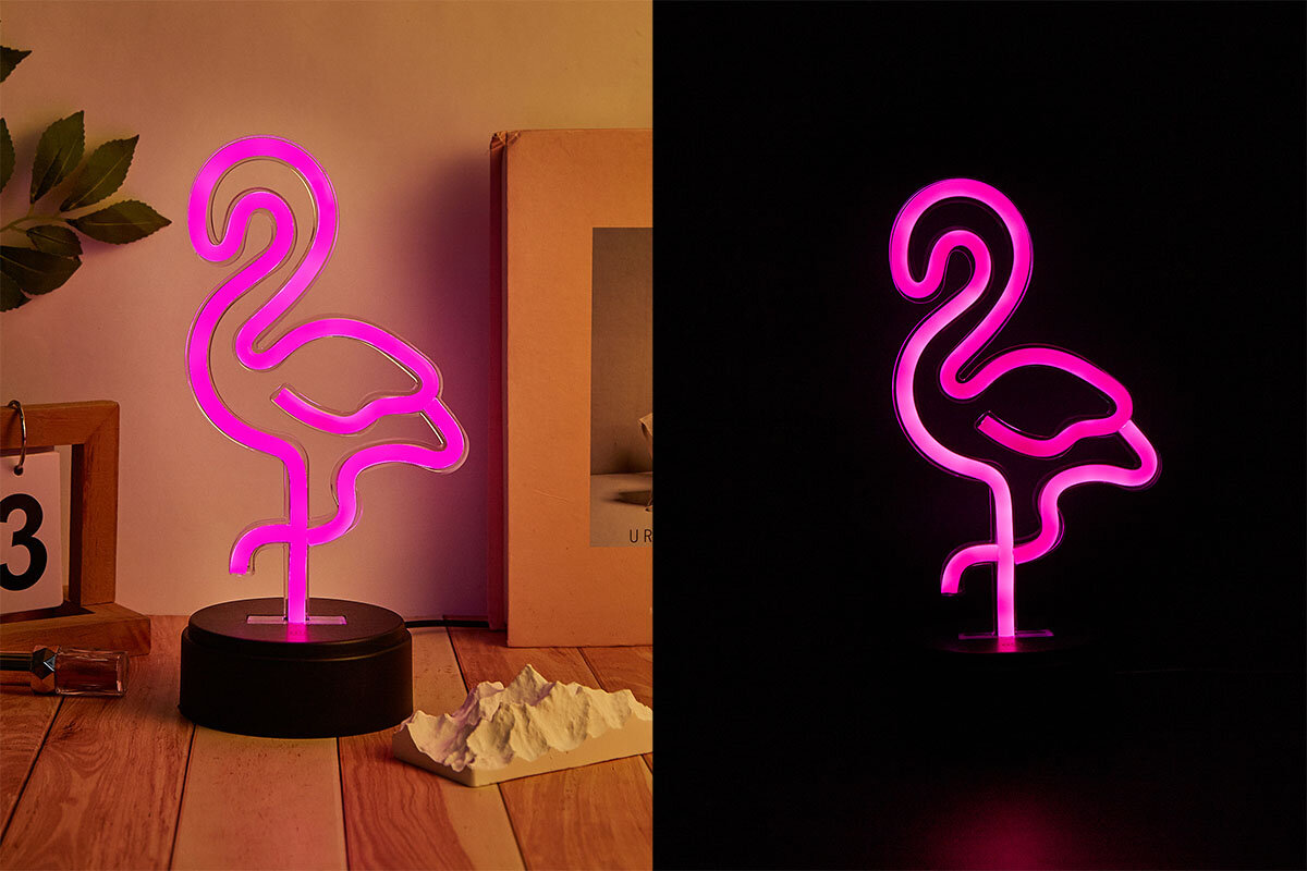 Neon LED MANTA Flaming intensywnymi i wyrazistymi kolorami unikalnego charakteru oświetlenia dekoracyjną mocnym barwom Technologia LED oszczędność energii