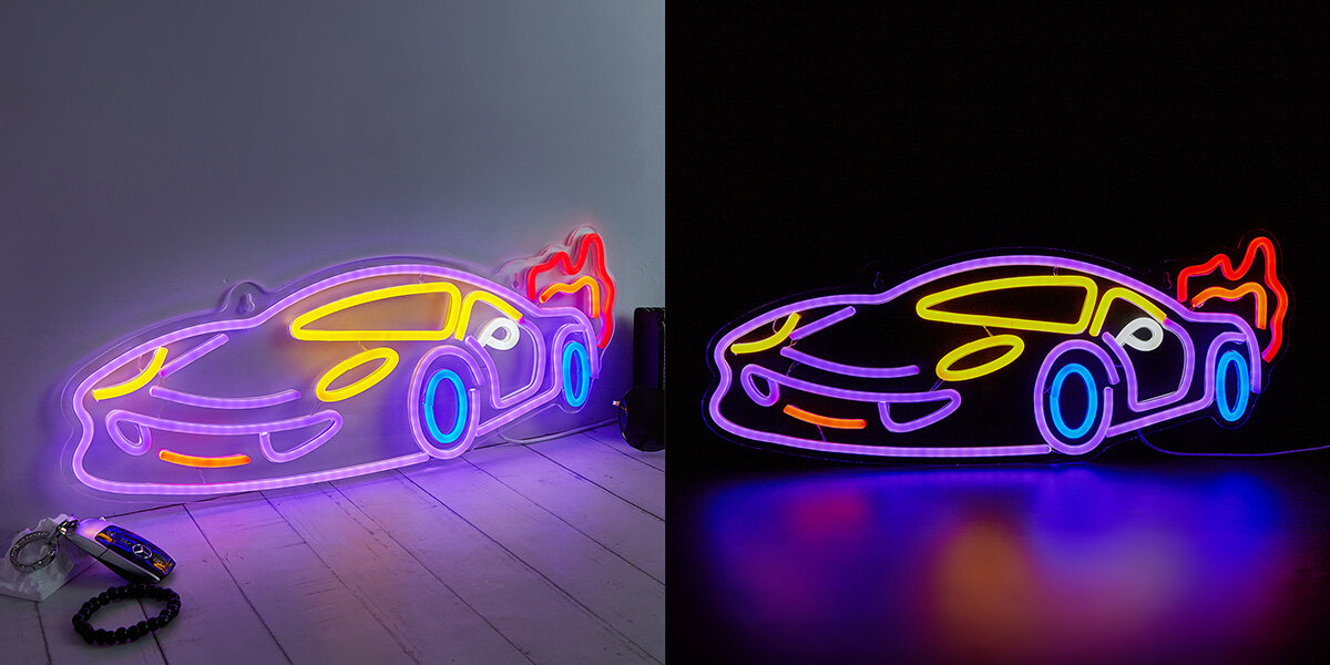 Neon LED MANTA Samochod włącznikowi regulatorowi jasności dostosować światło 2-metrowy kabel
