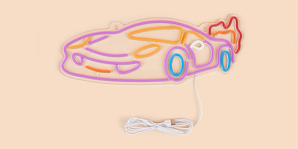 Neon LED MANTA Samochod USB-A komputera, powerbanku czy ładowarki szybkie i proste