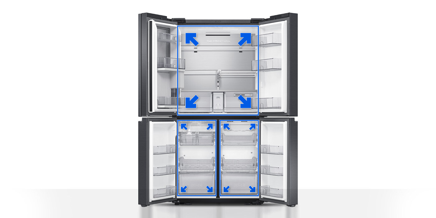 więcej miejsca na półkach i w szufladach