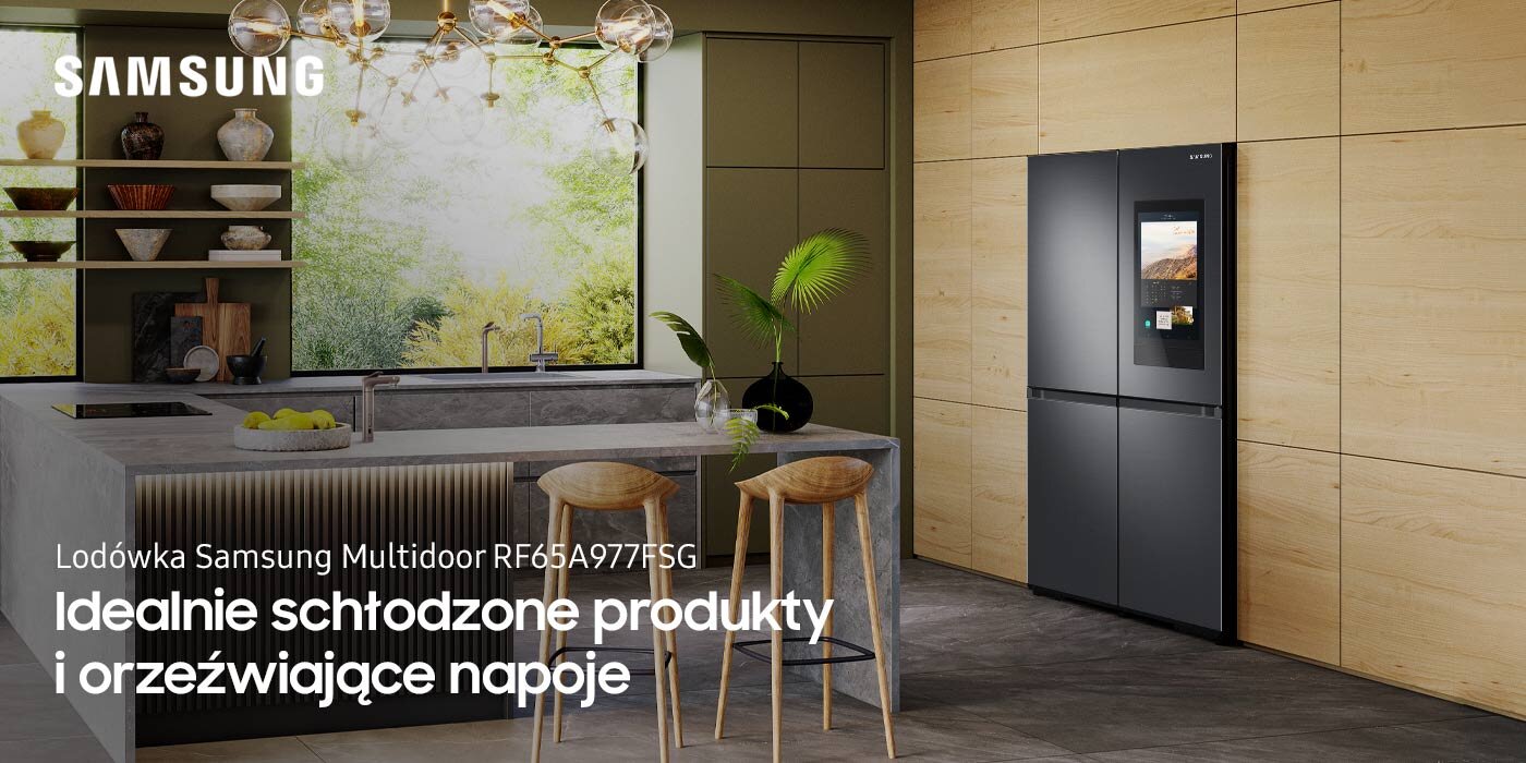 lodówka multidoor z ekranem i centrum napojów