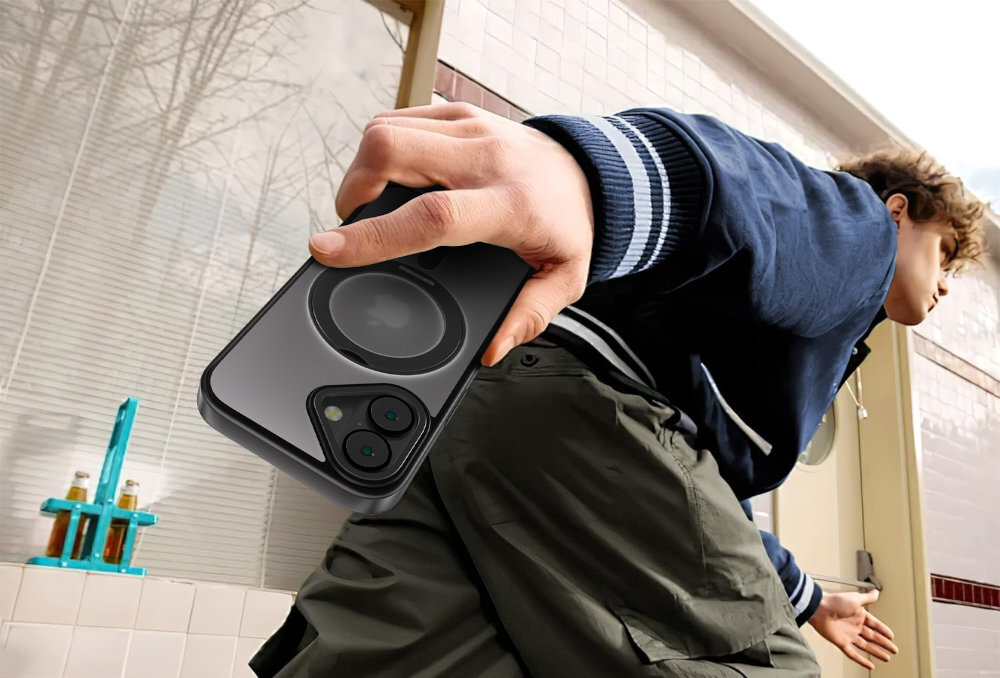 Etui TECH-PROTECT AirStand360 MagSafe elegancję z praktycznością PC (poliwęglanu) i TPU (termoplastycznego poliuretanu) chroni telefon przed uszkodzeniami mechanicznymi Aluminiowa ramka