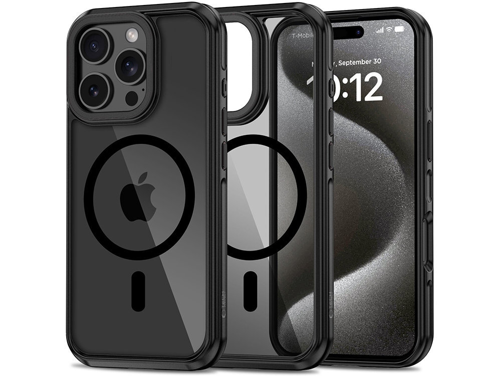 Etui TECH-PROTECT AirHybrid przezroczyste etui założone na telefon iPhone 16 Pro