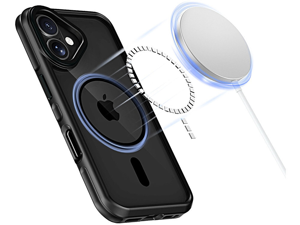 Etui TECH-PROTECT AirHybrid funkcje ochronne z pełną kompatybilnością systemu MagSafe pierścień magnetyczny ładowarkami indukcyjnymi stabilne mocowanie pozostałych akcesoriów MagSafe