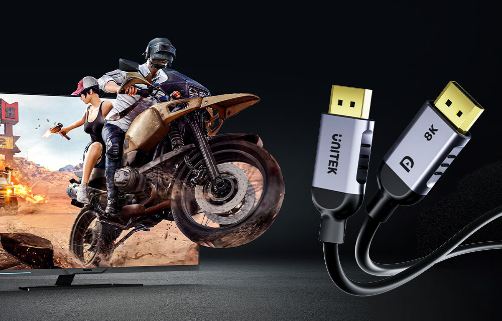 Kabel DisplayPort - DisplayPort UNITEK rozdzielczosc 8k gaming czystosc ostry obraz