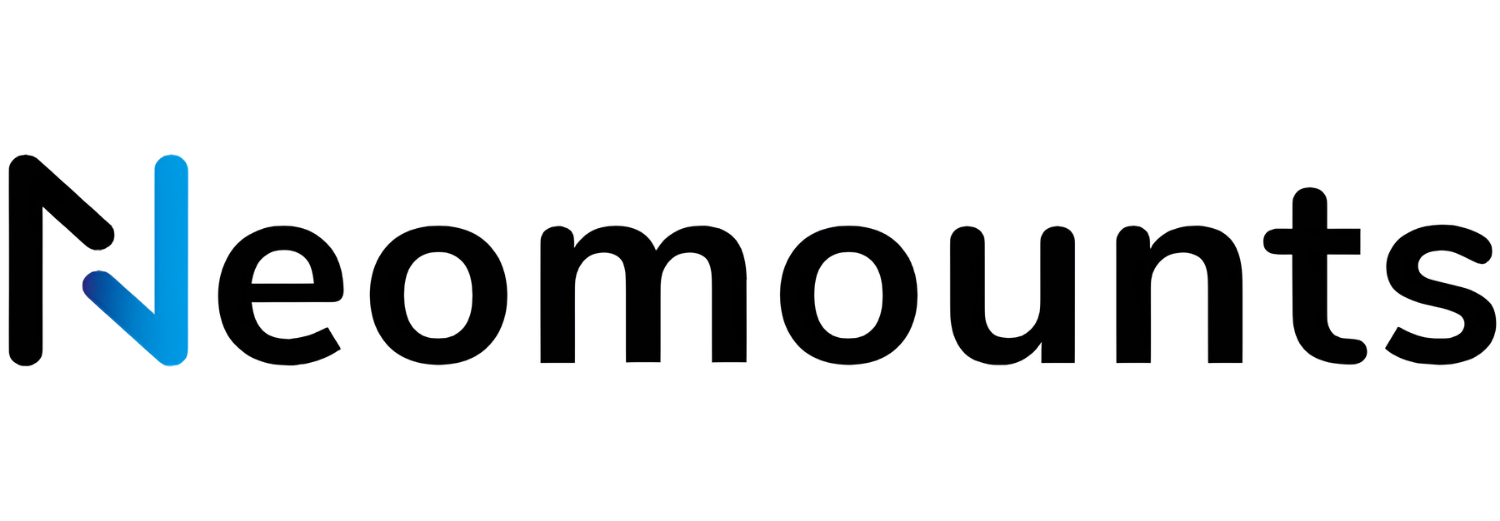 Logo z napisem \'Neomounts\' z literą \'N\' w kolorze niebieskim i czarnym.