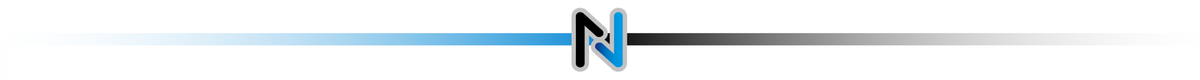 Obraz przedstawia logo z literą \'N\' na tle gradientu przechodzącego z niebieskiego do czarnego.