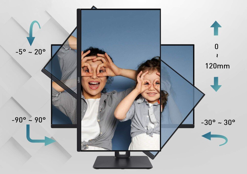 Monitor MSI Pro MP275P 27 1920x1080px IPS 100Hz 1 ms [MPRT] podstawa regulacja ergonomia pivot mocowanie VESA