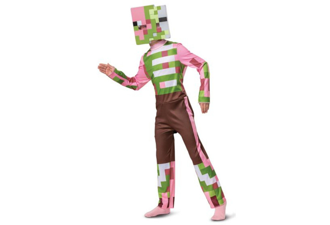 Strój karnawałowy DISGUISE Minecraft Zombie Pigman 110-122 cm Przemyślane wymiary szerokość biodra klatka piersiowa zakres swoboda ruchy