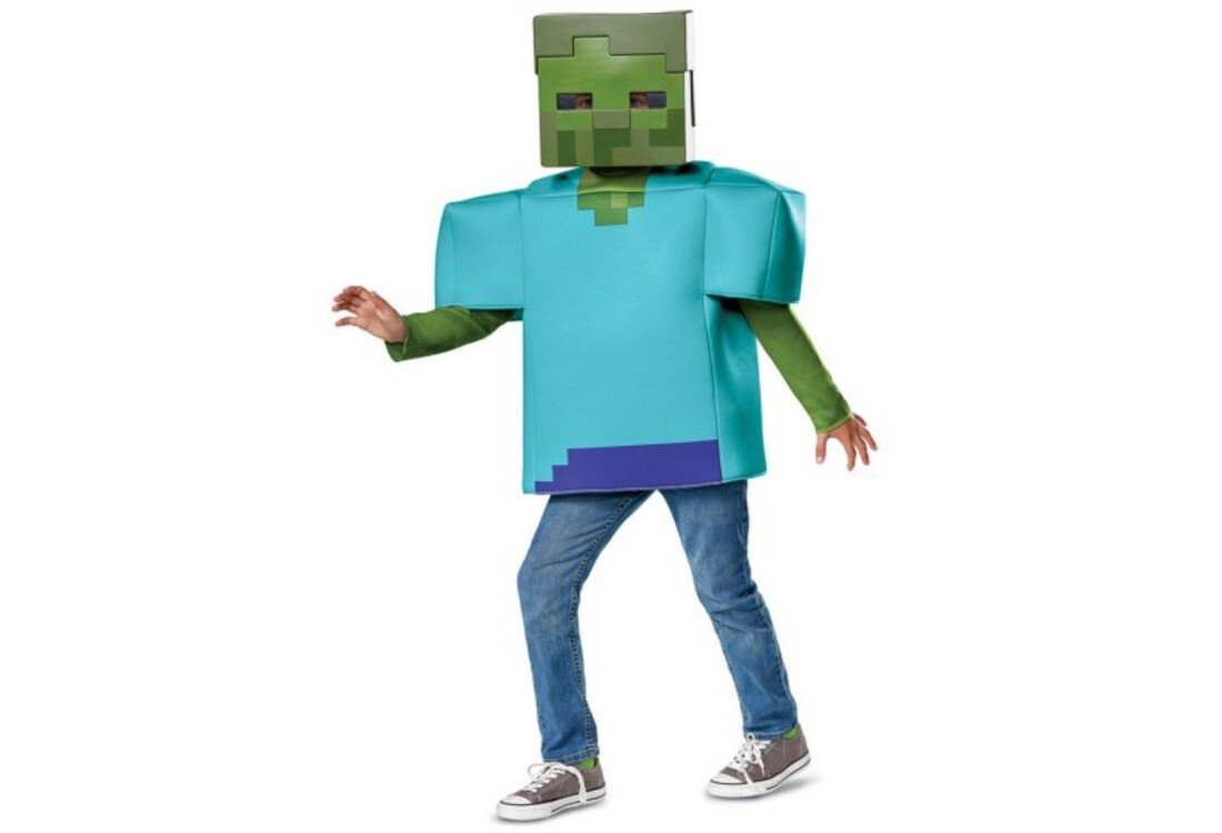 Strój karnawałowy DISGUISE Minecraft Zombie 110-122 cm  Dopasowanie do wieku dla dzieci w wieku 4–6 lat wzrost zakres wzmacnia relacje i pozytywne emocje