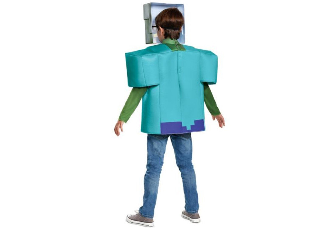 Strój karnawałowy DISGUISE Minecraft Zombie 110-122 cm Komfort noszenia nohawka długość biodra klatka piersiowa swoboda przez wiele godzin