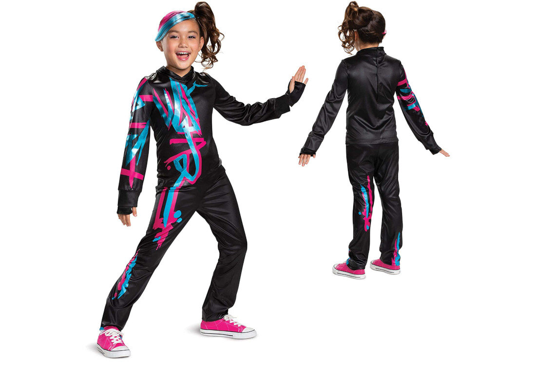 Strój karnawałowy DISGUISE Lego Przygoda Lucy 125-135 cm wygląd design tło wizualizacja Karnawał pełen wyobraźni