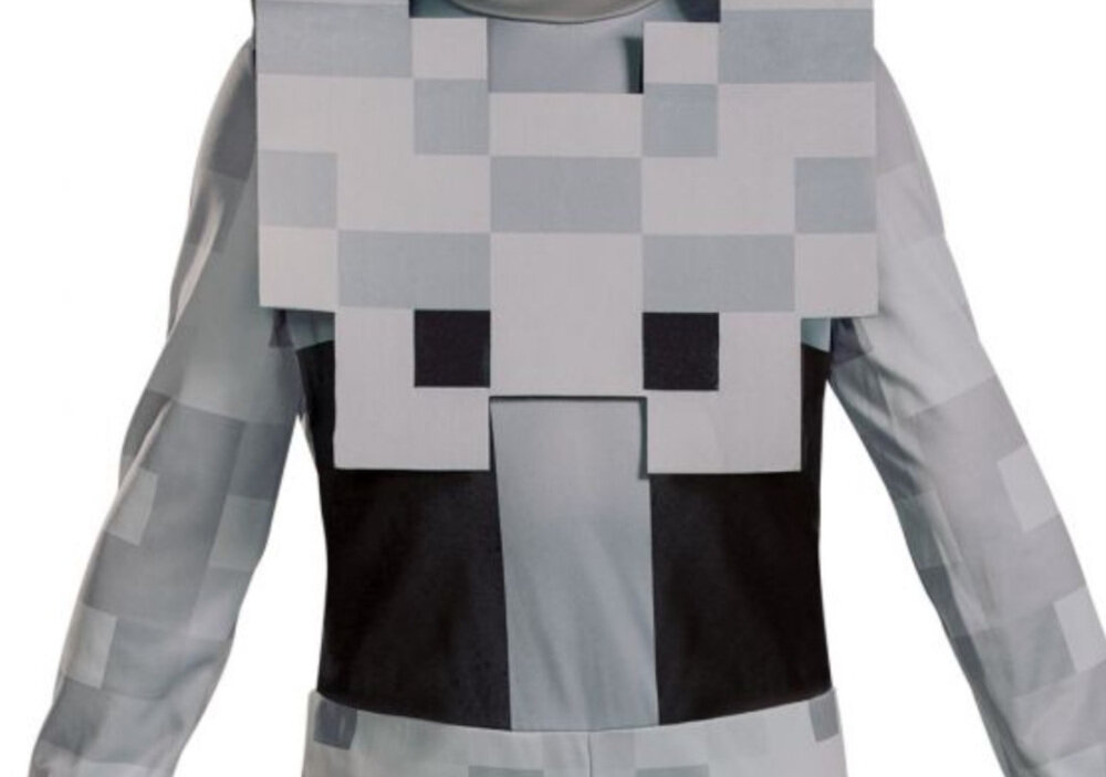 Strój karnawałowy DISGUISE Minecraft Skeleton Biały 110-122 cm Dopasowanie rozmiaru wiek wzrost zakres długość nogawki szerokość klatki piersiowej wymiary dopasowanie