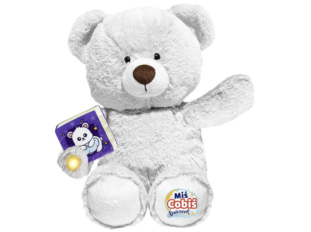 Maskotka COBI Miś Cobiś Śpioszek KD-HUN2741 interaktywny miś przygotowuje się do snu świecące miejsca które wskazują na wykonanie określonej czynności