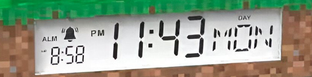 Zabawka budzik z lampką nocną KIDS EUROSWAN Minecraft MIN3020 Czytelny czas i data Stały dostęp do kalendarza kontrola plan dnia