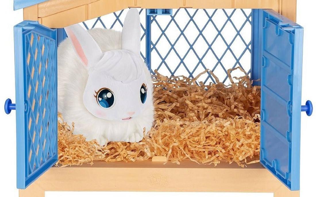 Zabawka interaktywna COBI Little Live Pets Mama Surprise Króliki MO-26593 Zaskakujące reakcje małe króliczki światełko serduszko dźwięk