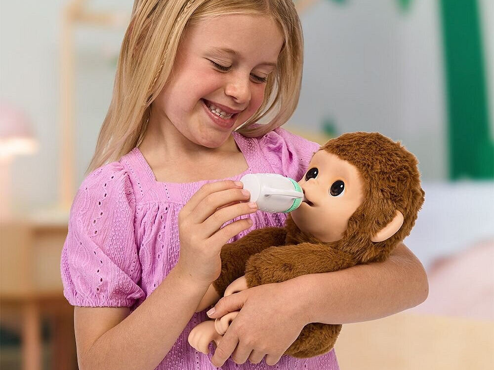 Zabawka interaktywna COBI Little Live Pets Małpka MO-26613 reakcja na interakcję