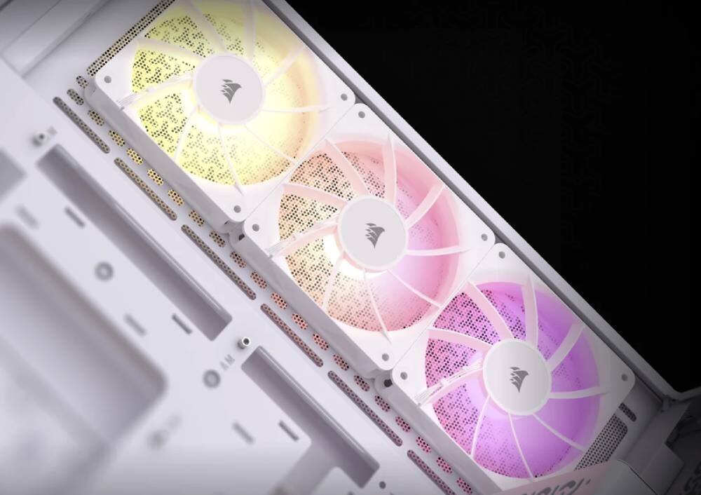 Obudowa CORSAIR 3500X ARGB Biały chłodzenie wentylatory radiator podświetlenie