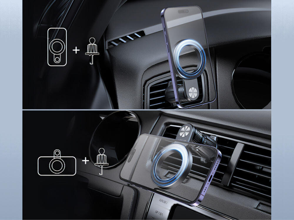 Uchwyt na telefon GÖTZE & JENSEN CH450 Magsystem przegub 360 stopni widoczność ekranu bezpieczeństwo