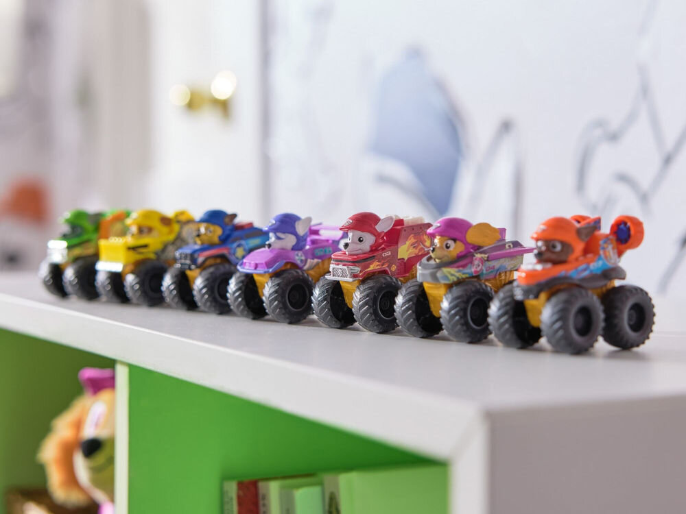 Zestaw pojazdów SPIN MASTER Psi Patrol 6070169 autentyczne stroje Psi Patrol Wielkie koła uszy odgięte do tyłu w zestawie Chase Marshall Skye Rubble Rocky Zuma ekskluzywny samochód Roxi Rescue Racer