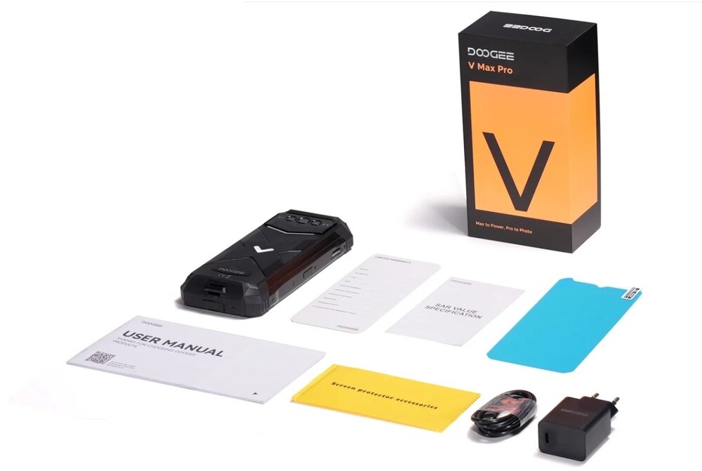 Smartfon DOOGEE V Max Pro zestaw zawartość
