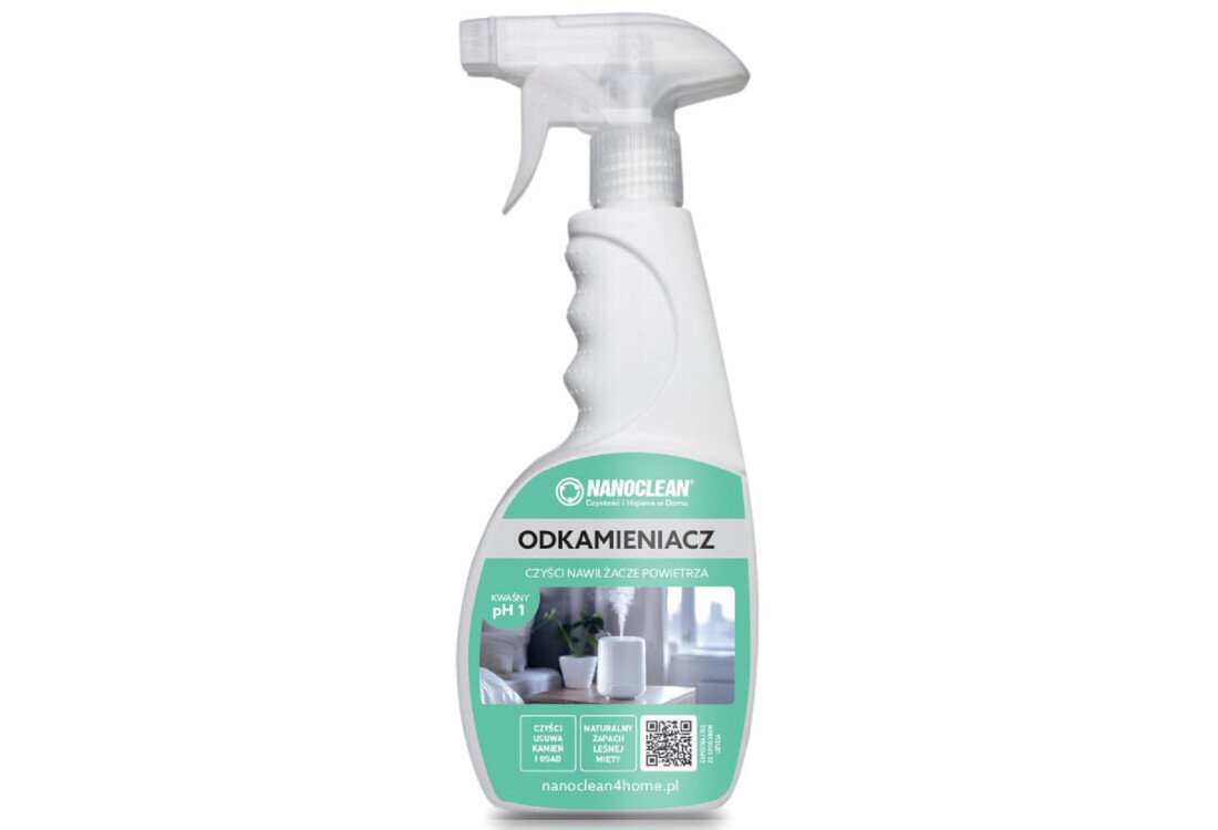 Płyn do odkamieniania nawilżaczy powietrza NANOCLEAN Air 4Home NH51GT500 Miętowy 500 ml preparat usuwanie kamienia osady mineralne formuła odśwież przyjemny zapach miętya spryskiwacz 360°
