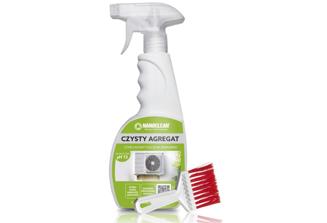 Płyn do czyszczenia NANOCLEAN Czysty Agregat 4Home NK44GT500 500 ml aktywna piana czyszcząca mech trawa liście kora tłuszcze smary oleje łatwa aplikacja spryskiwacz 360° pozycja środowisko