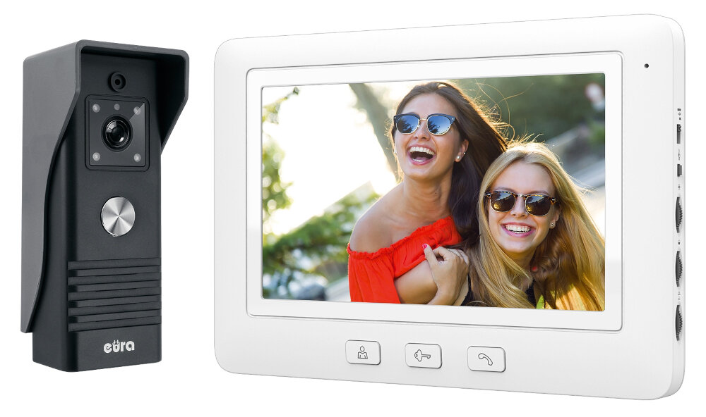 Wideodomofon EURA VDP-45A3-TY Alpha+ Biały zaawansowane technologicznie urzadzenie funkcjonalnosc elegancja urzadzenie 4-zylowe 4 przewody do laczenia