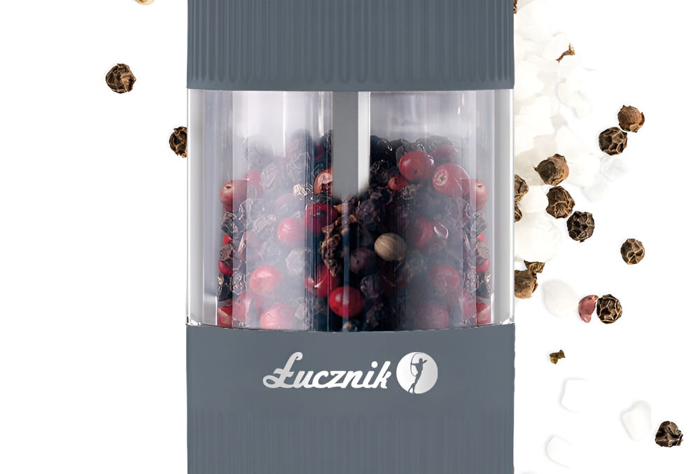 PM 102 młynek do przypraw kolor / antracyt do soli pieprzu i przypraw wygoda efektywność ceramiczny mechanizm mielący trwałość precyzja regulacja grubości mielenia dostosowanie struktury przypraw pojemnik pojemność 60 ml przezroczyste okienko kontrolowanie poziomu przyprawy