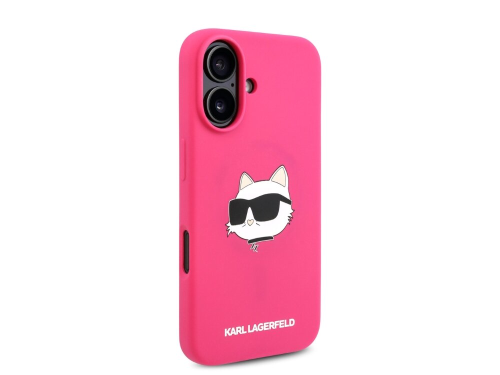 Etui KARL LAGERFELD Silicone Choupette Head Print MagSafe Design z nutą energii ochrona trwałe połączenie silikon TPU Wzmocnione krawędzie precyzyjnie dopasowane Elastyczność materiałów łatwe zdejmowanie zakładanie