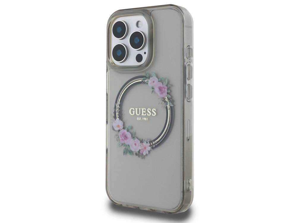 Etui Guess IML Flowers Wreath MagSafe
                rozwiązania design elegancja funkcjonalność magsafe ładowanie tył pod kątem 