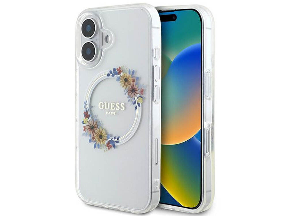 Etui Guess IML Flowers Wreath MagSafe
                pokrowiec case etui