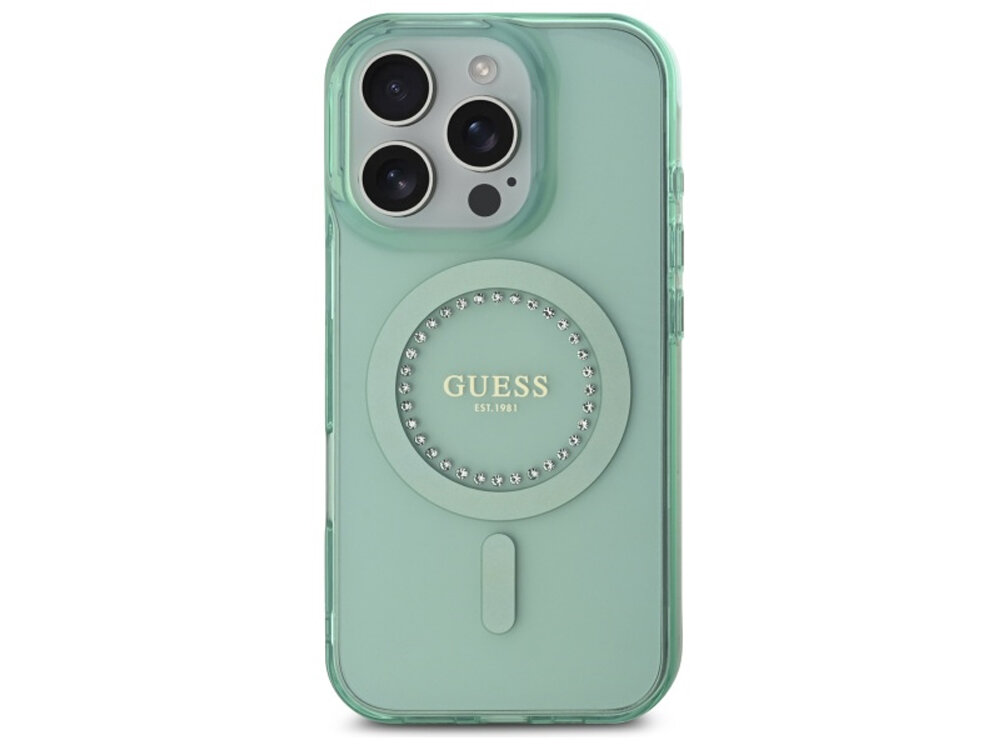Etui GUESS IML Rhinestones MagSafe
                boki montaż krawędzie zabezpieczenie