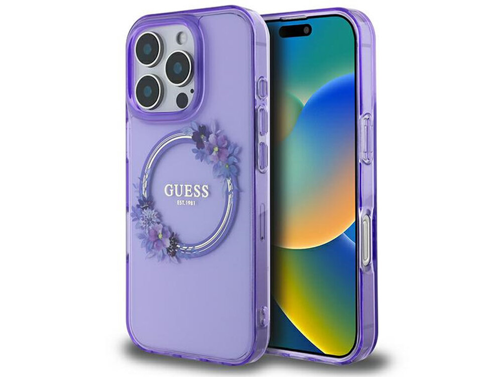 Etui Guess IML Flowers Wreath MagSafe
                pokrowiec case etui
