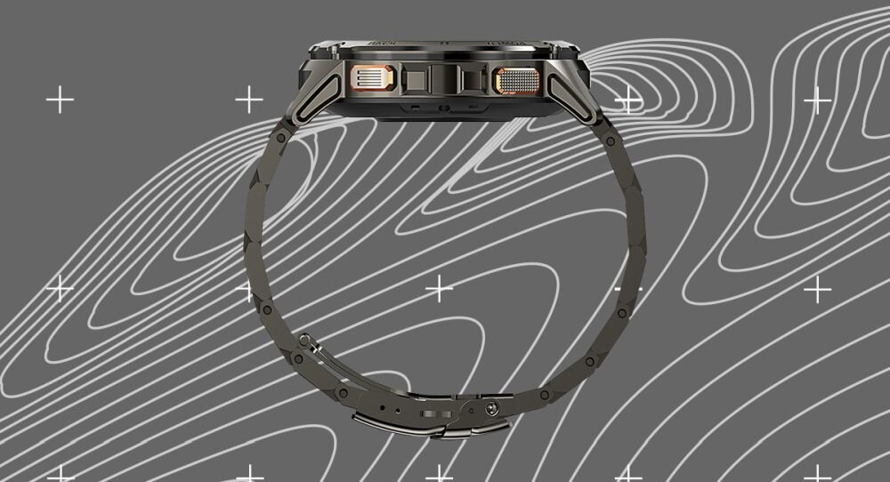 Smartwatch MAXCOM FW110 Titan Chronos konstrukcja metalowa korpus bransoleta